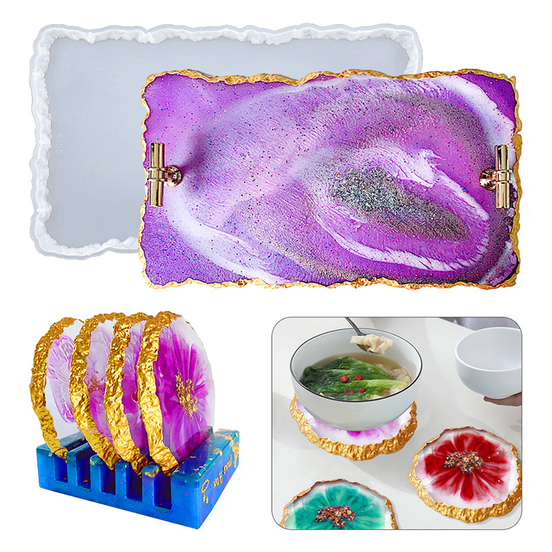 Dm413 drusy coaster resina mol - Resin Craft Ideas avaliação e preço