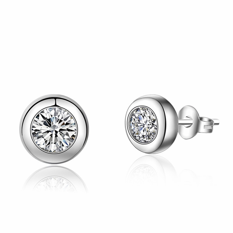 Brincos de Moissanite Cor D co - Bezels Set Pendant avaliação e preço